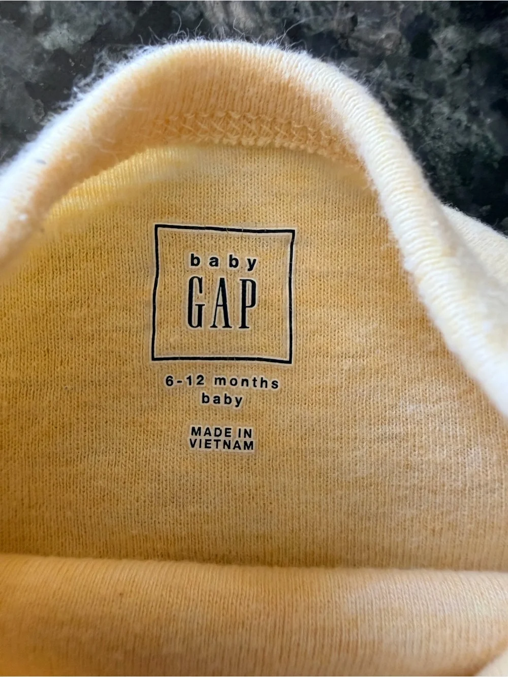 3/$15 Baby GAP Yellow Cotton Future Musician Long Sleeve Bodysuit 6-12M